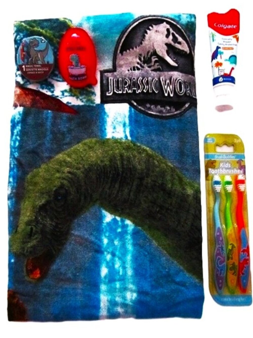 Beach Towel Jurassic World with Bath Items NEW 58" x 28"